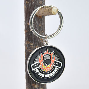 Personalized Custom Metal 2D Zinc Alloy Keychain Enamel Keyring Wholesale Custom Round Keychain