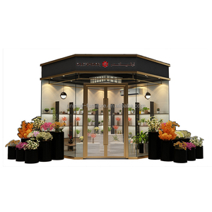 Moderno Expositor de Flores con Iluminación LED, Kiosco Floral para Centro Comercial, Mueble de Pared para Boutique, Estantería para Plantas Verdes, Duradero - Product Image 1