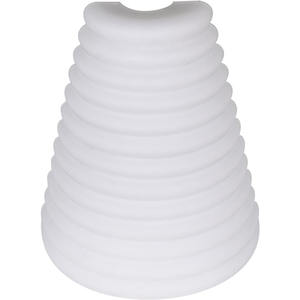 OPALINO 23cm Tublet cónico de vidrio blanco con frisos Apliques de iluminación decorativos - Product Image 1