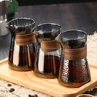 Pour Over Coffee alat tahan panas 500ML, panci kopi kaca Dripper cangkir teh Server