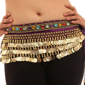 Pañuelo <span class=keywords><strong>de</strong></span> Cadera <span class=keywords><strong>para</strong></span> Danza del Vientre Cinturón Tribal Gitano con Monedas <span class=keywords><strong>para</strong></span> Halloween Accesorio <span class=keywords><strong>de</strong></span> <span class=keywords><strong>Disfraz</strong></span> - Product Image 4