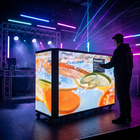 Écran de scène pliable HD portable pour DJ, intérieur/extérieur, avec flight case, pour festivals de musique et affichage publicitaire