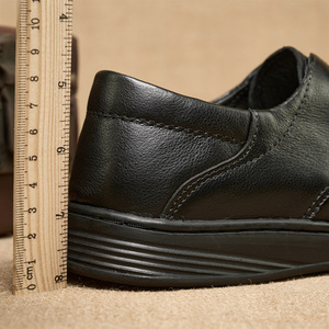 Dress Shoes Men Genuine Leather Solid Round <b>Toe</b> Lace Oxfords Spring Comfort Office Career Rubber Outsole Genuine Leather Lining - Product Image 2