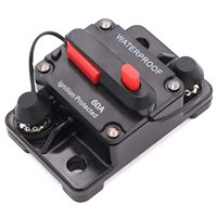 Disyuntor marino automotriz de 60 amperios con reinicio manual Disyuntor de montaje empotrado de 12 voltios para batería de motor de barco de arrastre