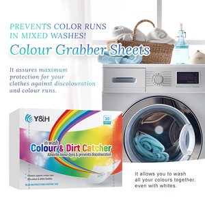 Tissu de haute qualité tissu populaire couleur grabber nettoyage blanchisserie couleur absorbant couleur couleur saleté collecteur feuille - Product Image 5