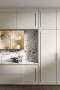 Gabinetes de Cocina Blancos de Estilo Moderno Europeo Más Vendidos, Mueble de Cocina Personalizado para Villa con Encimera de Isla - Product Image 3