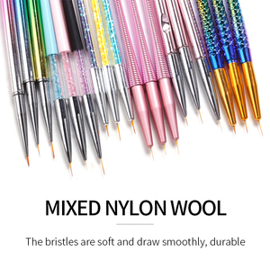 Juego de 3 Pinceles <span class=keywords><strong>para</strong></span> Decoración de Uñas, con Punta de Lentejuelas Electrochapadas, Diseño de Cola de Sirena, <span class=keywords><strong>para</strong></span> Pintar y <span class=keywords><strong>Dibujar</strong></span>, Herramienta de Manicura - Product Image 3