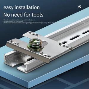 Staffa Fotovoltaica Personalizzata in Acciaio Inox 304, Pezzo di Connessione Solare Conduttivo per Pavimento, Doppia Forcella Isolante - Product Image 6