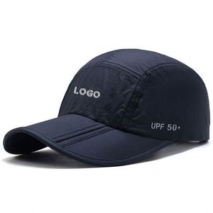 Casquette de baseball classique à 5 panneaux en polyester respirant, séchage rapide, ajustable avec logo brodé personnalisé, style sportif - Product Image 2