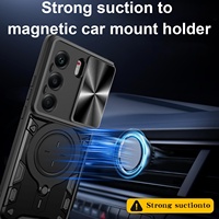 Étui de téléphone portable Transsion Tecno Camo40Pro JiaShang Animal à aspiration magnétique avec fenêtre coulissante POVA7, support invisible, résistant aux chutes