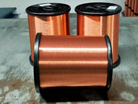 Fil de cuivre émaillé UEW classe 155 AWG 38-47, 0,025-0,3 mm, fil d'enroulement magnétique en polyuréthane pour moteur et transformateur