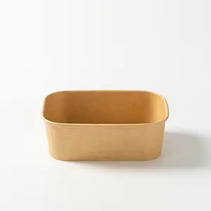 Disposable Kraft Paper Salad Bowl For Takeout And Food Storage