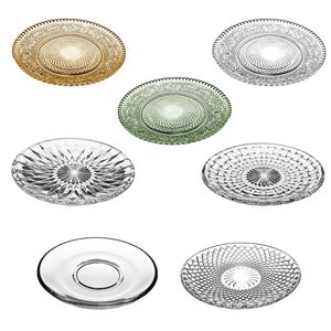 Meistverkaufte Kuchen-Servierschale Top-Design Tischdekoration Klare Kristallglas-Servierplatte Glas-Tablett - Product Image 3