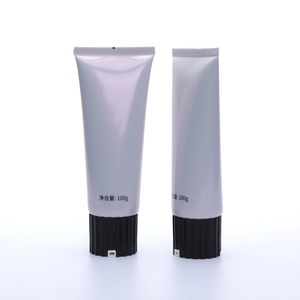 Wholesale Custom Logo Printed 50ml 100g PE Blank <b>White</b> Tube Eye Cream Container <b>Screw</b> Flip Cap Empty Skin Care Container - Product Image 1