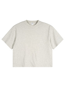 เสื้อยืดคอกลมแขนสั้นผู้ชาย น้ำหนัก 220 กรัม ผ้าฝ้าย 100% ทรงปกติ สีพื้น ผ้าเจอร์ซีย์ถัก สวมใส่สบาย - Product Image 1