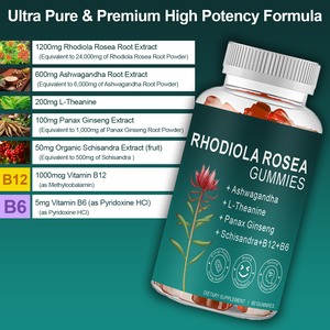 אוליי oem בתפזורת סוכר רודיולה תוספת מצב רוח & מתח לשחזר אנרגיה למבוגרים מוצר יופי יעיל - Product Image 3