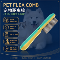 Peigne anti-puces pour chiens et chats, rechargeable par USB-C, à dents fines en métal, pour l'élimination des insectes et des poux, brosse de toilettage CE FC