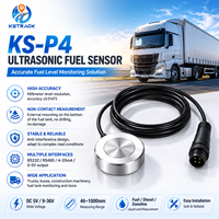 Capteur de niveau de carburant à ultrasons RS232 RS485 Surveillance du carburant pour système de suivi GPS Gestion de flotte