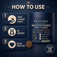 Complément alimentaire multivitaminé pour chiens sous forme de bouchées molles, vitamines quotidiennes pour chiots de plus de 12 semaines, bouchées nutritives essentielles pour chiens OEM ODM