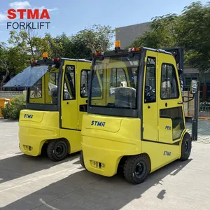 STMA AC power new forklift price 3tonne 8000lbs battery fork lift with enclosed cab and air conditioner