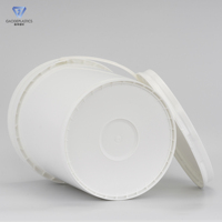 Seau en plastique durable de 25 L de qualité alimentaire, conteneur de stockage rond pour aliments, encre, peinture et usage agricole