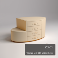 Meuble îlot de rangement en cuir avec buffet en cuir microfibre, taille personnalisée pour WIR, hôtel, villa