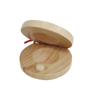 Castagnettes en bois pour enfants, planche de danse ronde, Instrument de musique, de 2 à 4 ans, couleur bois naturel, jouet unisexe - Product Image 4