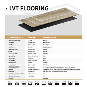 Nuevo <span class=keywords><strong>tipo</strong></span> de suelo de vinilo de lujo LVT de alta calidad SPC Diseño de Interiores fácil de instalar espalda seca suelta autoadhesivo - Product Image 3