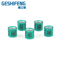 Geshifeng Bague colorée de 8mm à l'intérieur de 10.3mm de hauteur Bague aigle canari Anneaux de pigeon Bande de jambe de volaille Anneau de pied de poulet