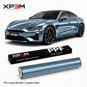 ฟิล์มหุ้มรถยนต์ XP3M สีฟ้าเมทัลลิกเหลว ทังสเตนบลู ลิควิดเมทัล กลอส TPU  ความหนา 7.5 มิล ซ่อมแซมตัวเองได้ ป้องกันรอยขีดข่วน ติดตั้งแบบเปียก - Product Image 1