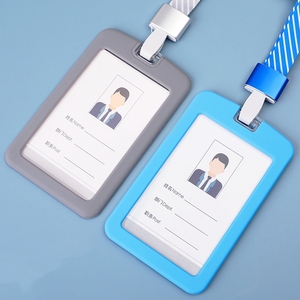 Heada Custom Fashion Silicon <b>Name</b> Badge Holder with Colorful Lanyard Custom Logo 70x110mm Portable for School/Office/Hotel Use - Product Image 4