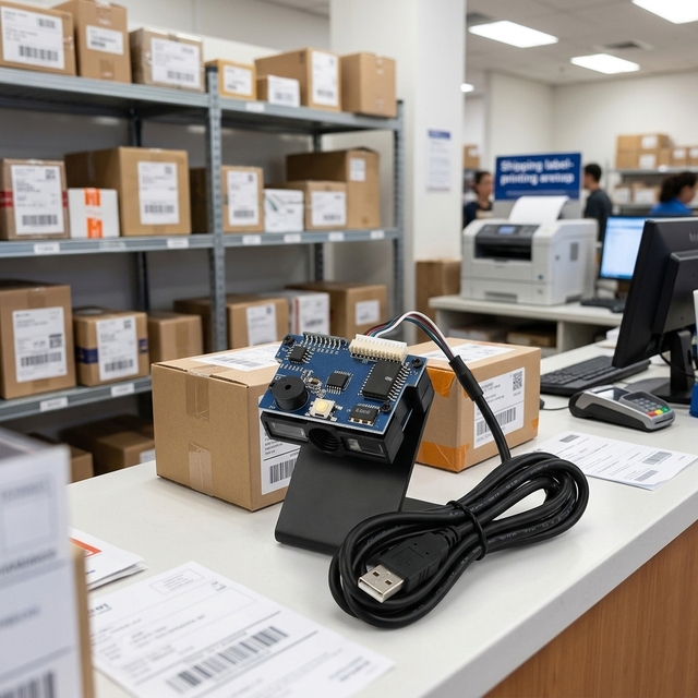 RAKINDA LV12 1D Barcode Scanner Module Buzzer LED USB/TTL/RS232 Interface CCD Light Source up 100 Scans/Sec Stock