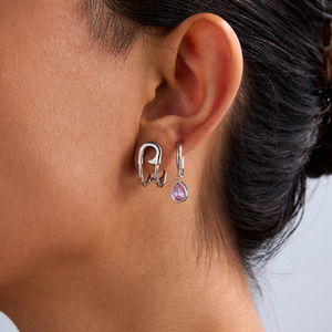 Geometric Stud Earrings Stainless Steel Paperclip Design For Women Everyday Wear - Product Image 3