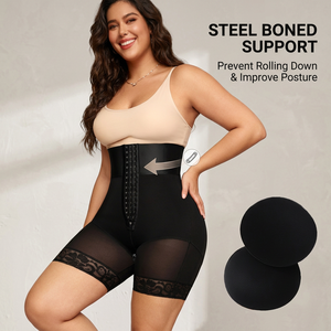 Leggings Moldeadores de Cintura Alta para Mujer, Transpirables, de Nailon, con Botones y Ganchos, Pantalones Moldeadores de Cuerpo - Product Image 4