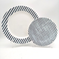 Assiettes à dîner en céramique en vrac, compatibles lave-vaisselle, peintes à la main, sur mesure, service de table Royal Albert, service de table italien