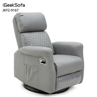 Fauteuil inclinable manuel Geeksofa en tissu microfibre moderne pour salon de beauté, avec fonctions de bascule et pivotant, idéal pour le salon.