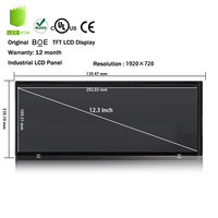 Panel LCD Ultra Lebar 12,3 inci 1920 x 720 COG-VLSZT021-01 Layar Bar Peregangan Kecerahan Tinggi Modul LCD 12,3 Inci
