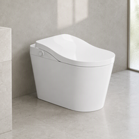 Ensemble WC intelligent avec bidet électrique, siège chauffant, chasse d'eau automatique, télécommande et design pour salle de bain