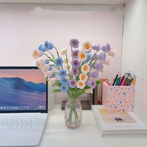 Fleur tricotée personnalisée <span class=keywords><strong>muguet</strong></span> décor à la maison noël <span class=keywords><strong>anniversaire</strong></span> mères saint valentin cadeau crochet <span class=keywords><strong>bouquet</strong></span> <span class=keywords><strong>de</strong></span> fleurs - Product Image 2