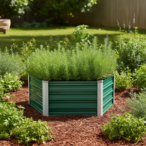 Jardinera Elevada de Acero Galvanizado Verde de 50.8 x 50.8 x 18.1 Pulgadas para Plantar en el Jardín - Product Image 2