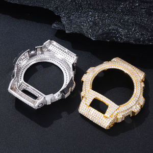 Luxury Men's Hip Hop Jewelry Shock Accessories 925 Sterling Silver VVS Moissanite Diamond Iced Out <strong>Watch</strong> Bezel <strong>Case</strong> for DW6900 - Product Image 5