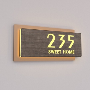 Support de panneau LED en acrylique gravé au design moderne pour plaques de <span class=keywords><strong>nom</strong></span> murales et de <span class=keywords><strong>porte</strong></span>, y compris plaque de numéro de maison - Product Image 4