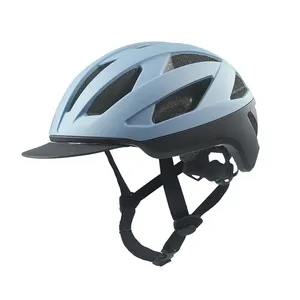 2024 nuevo modelo adulto adolescente casco bicicleta de carretera bicicleta de cercanías Scooter con luz trasera en casco de ciclista con visera y luz trasera