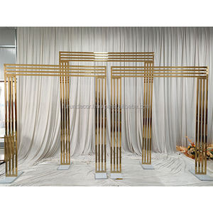 Arco de Boda de Acero Inoxidable Personalizado de Fábrica Furun, Duradero, Ecológico, Desmontable, Ancho Personalizable, Acabado Dorado, para Fiestas - Product Image 5