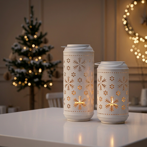 Latest Christmas Home <b>Decorations</b> White Metal Votive Candle Holders with <b>Snowflake</b> Cutouts - Product Image 1