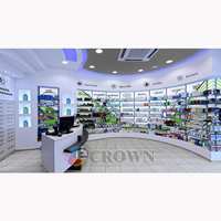 Commercial Floor Cabinet Advertising Boutique Metal Shop for Shop Drug showcase Pharmacy Shop Design OEM