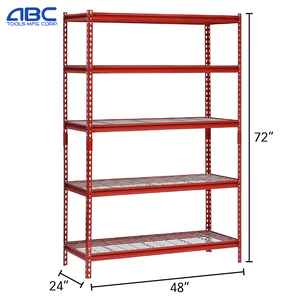 Étagères à rivets sans boulon Étagère en fil d'acier Étagère de stockage en fer Étagères empilables en métal pour garage entrepôt industriel - Product Image 2