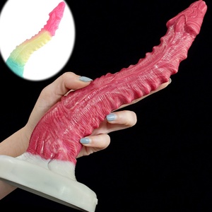 New Fantasy 10 Inch Long Dragon <b>Dildo</b> Erotic Smooth Silicone Sex Toy Curved Dragon Penis for Women Sexy Flexible - Product Image 2
