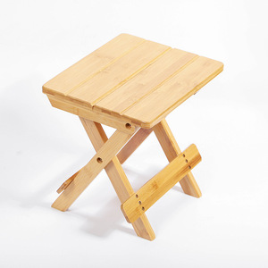 <b>Bamboo</b> Folding <b>Stool</b> 25x22x20.5cm Portable Outdoor Fishing Chair - Product Image 3