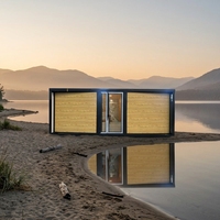 Maison conteneur extensible, logement mobile 2 chambres avec toilettes, structure en acier, design moderne
